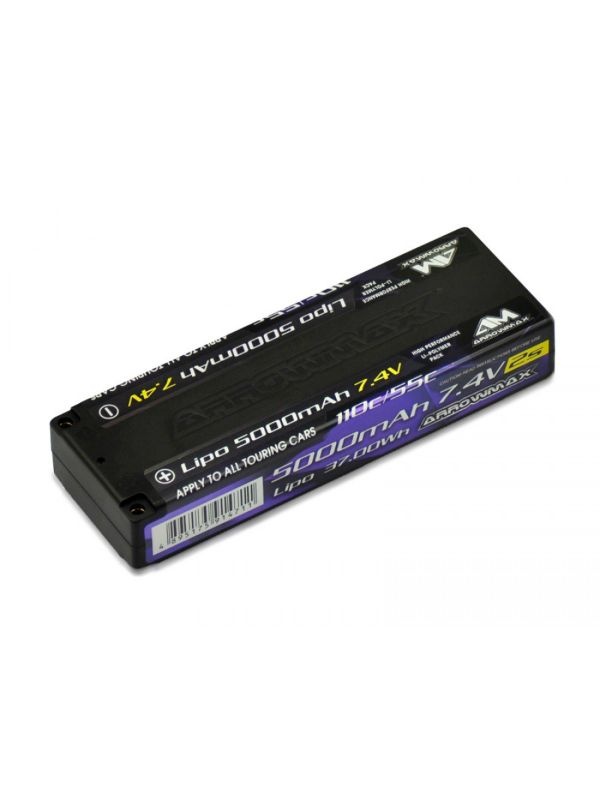 79ec57d9cea3624bef09a6923a0351f4 AM-700101 AM Lipo 5000mAh 2S TC - 7.4V 55C Continuos 110C Burst – Bild 1