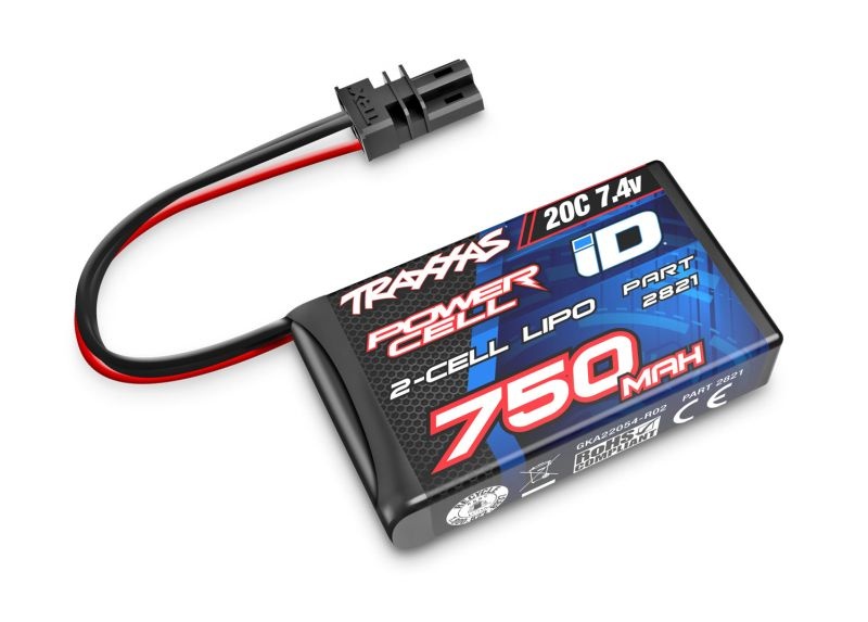 bbb40022ff8587a8a839804f4a213839 TRX2821 750mAh 7.4V 2-Zellen 20C LiPo Akku – Bild 1